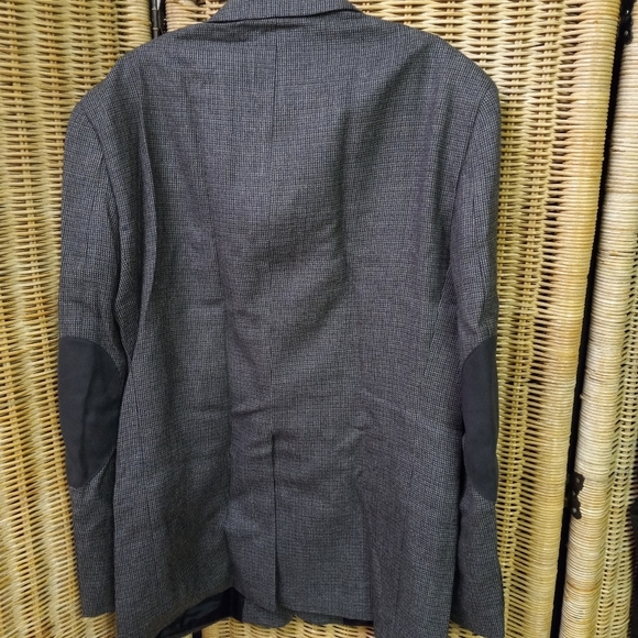 STAFFORD Essentials Wool Classic Fit Sports Blazer Jacket Gray Tweeded Size 38R - Picture 5 of 10